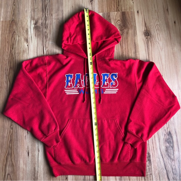 Eagles Hoodie Sweatshirt Pullover Long Sleeve Red Small Men’s UNISEX - Picture 8 of 16